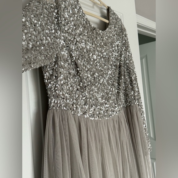 Sequin and Tulle Dress - Gray - Pluse size - Picture 2 of 4